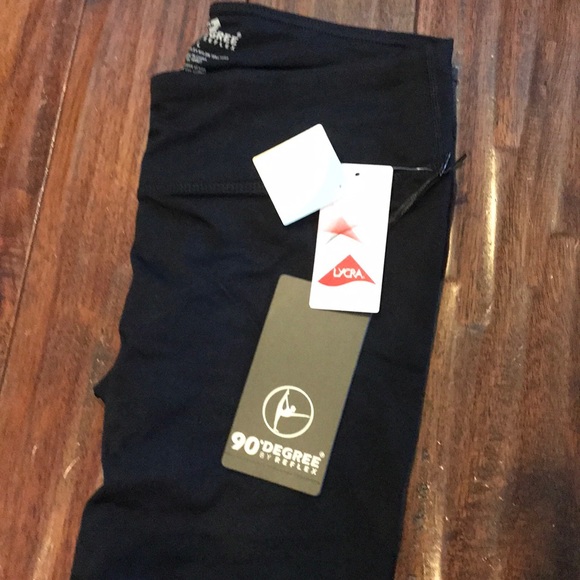 NWT 90 Degree by reflex black workout leggings - Picture 5 of 5
